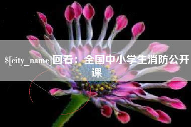 新泰回看：全国中小学生消防公开课