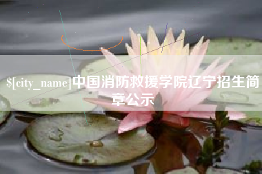 新泰中国消防救援学院辽宁招生简章公示