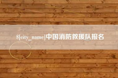 新泰中国消防救援队报名