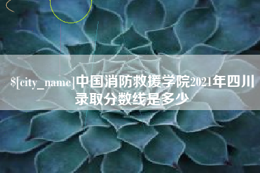 新泰中国消防救援学院2021年四川录取分数线是多少