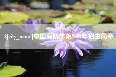 新泰中国消防学院2024年招生简章