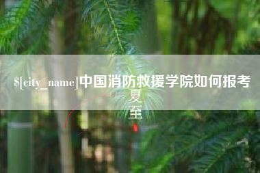 新泰中国消防救援学院如何报考