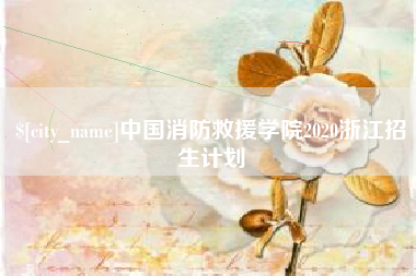 新泰中国消防救援学院2020浙江招生计划