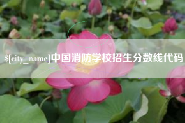 新泰中国消防学校招生分数线代码
