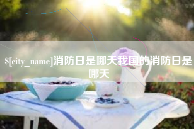 新泰消防日是哪天我国的消防日是哪天