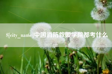 新泰中国消防救援学院都考什么
