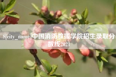 新泰中国消防救援学院招生录取分数线2021