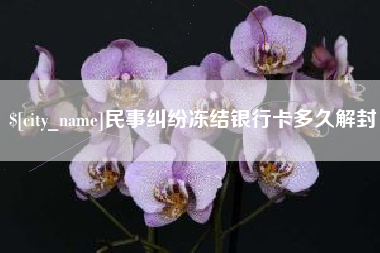 新泰民事纠纷冻结银行卡多久解封