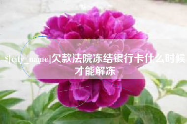 新泰欠款法院冻结银行卡什么时候才能解冻