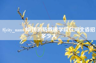 新泰中国消防救援学院在河北省招多少人