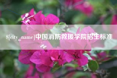 新泰中国消防救援学院招生标准