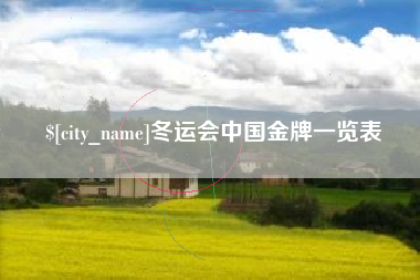 新泰冬运会中国金牌一览表